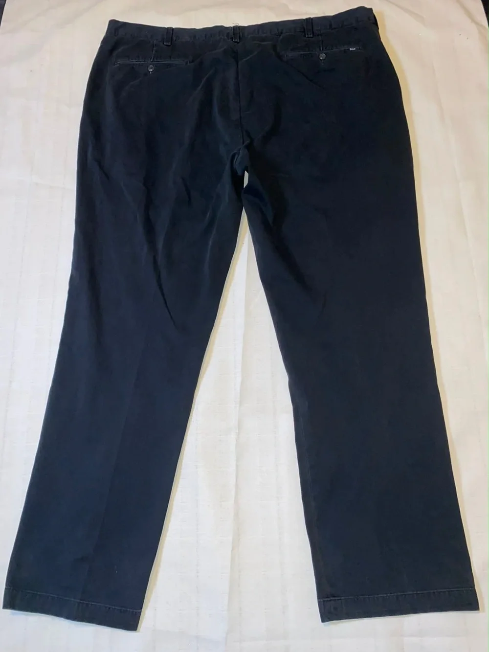 Vintage Ralph Lauren Men's Dark Navy Straight Chinos. 46w fits 44